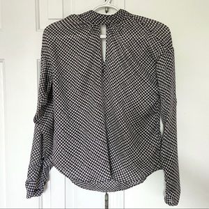 NWT Joie Houndstooth Blouse